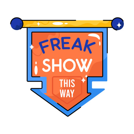 Freak show doodle vector Colorful  Sticker. EPS 10 fileのイラスト素材