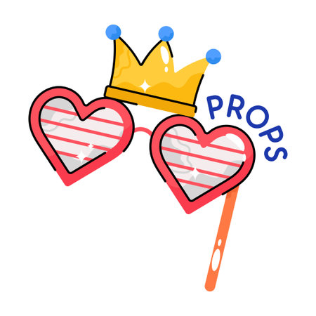 Props doodle vector Colorful  Sticker. EPS 10 fileのイラスト素材