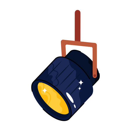Movie spotlight doodle vector Colorful  Sticker. EPS 10 fileのイラスト素材