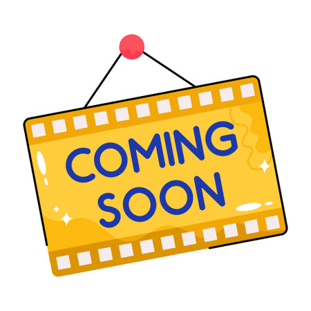 Coming soon doodle vector Colorful  Sticker. EPS 10 fileのイラスト素材