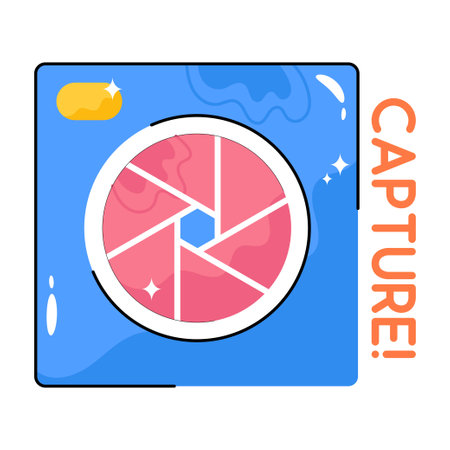 Capture doodle vector Colorful  Sticker. EPS 10 fileのイラスト素材