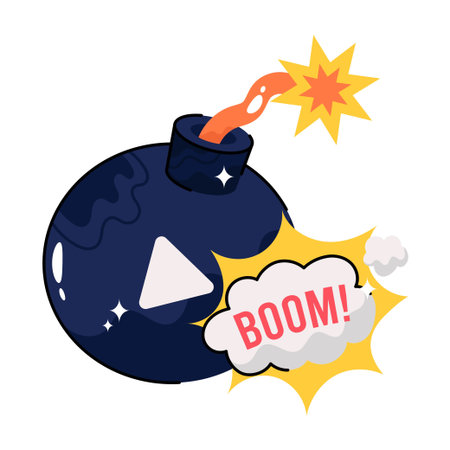 Boom doodle vector Colorful  Sticker. EPS 10 file