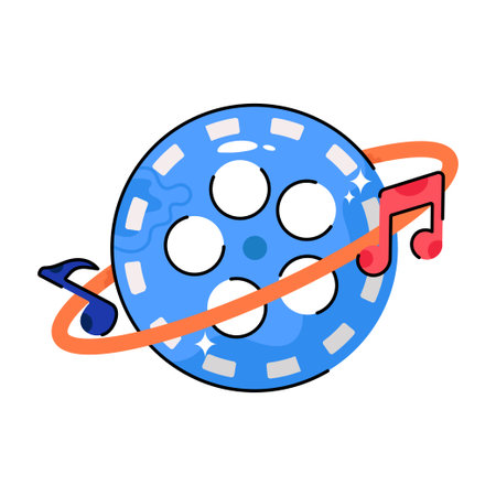 Music doodle vector Colorful  Sticker. EPS 10 fileのイラスト素材