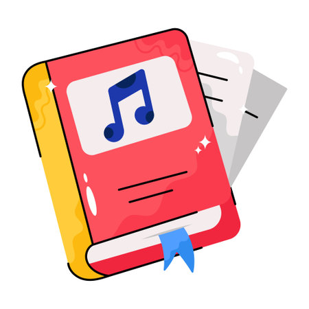 Music book doodle vector Colorful  Sticker. EPS 10 fileのイラスト素材