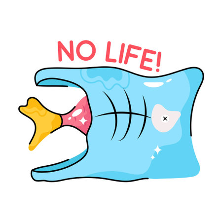 No life doodle vector Colorful  Sticker. EPS 10 file