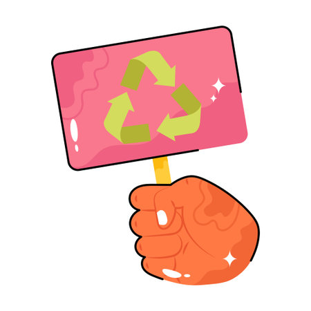 Recycle board doodle vector Colorful  Sticker. EPS 10 fileのイラスト素材