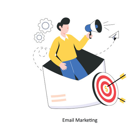Email Marketing Flat Style Design Vector illustration. Stock illustrationのイラスト素材