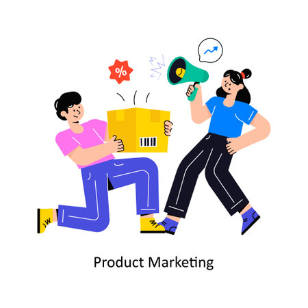 Product Marketing Flat Style Design Vector illustration. Stock illustrationのイラスト素材