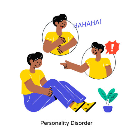 Personality Disorder Flat Style Design Vector illustration. Stock illustrationのイラスト素材