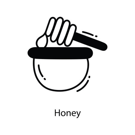 Honey doodle Icon Design illustration. Agriculture Symbol on White background EPS 10 Fileのイラスト素材