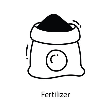 Fertilizer doodle Icon Design illustration. Agriculture Symbol on White background EPS 10 Fileのイラスト素材