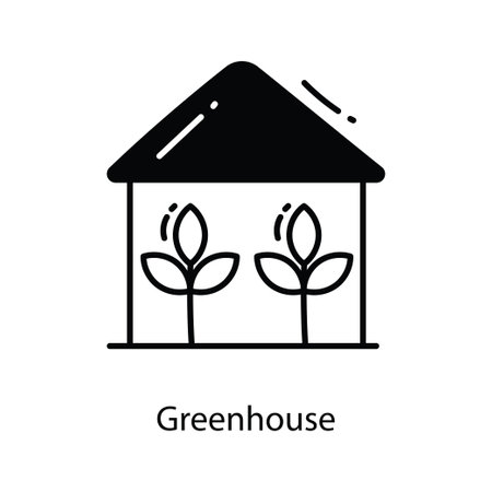 Greenhouse doodle Icon Design illustration. Agriculture Symbol on White background EPS 10 Fileのイラスト素材
