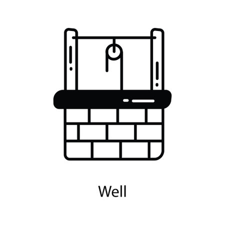 Well doodle Icon Design illustration. Agriculture Symbol on White background EPS 10 Fileのイラスト素材