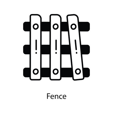 Fence doodle Icon Design illustration. Agriculture Symbol on White background EPS 10 Fileのイラスト素材
