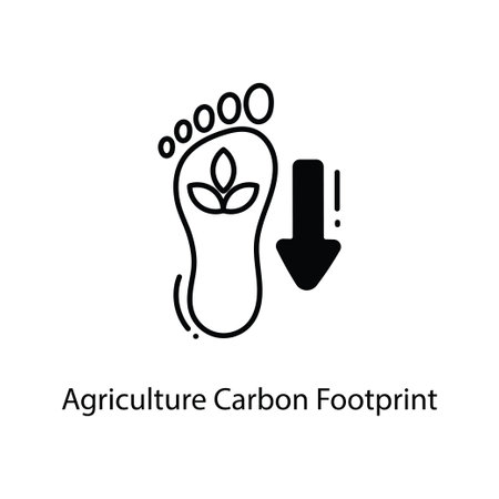 Agriculture Carbon Footprint doodle Icon Design illustration. Agriculture Symbol on White background EPS 10 Fileのイラスト素材