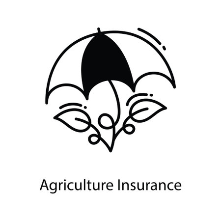Agriculture Insurance doodle Icon Design illustration. Agriculture Symbol on White background EPS 10 Fileのイラスト素材