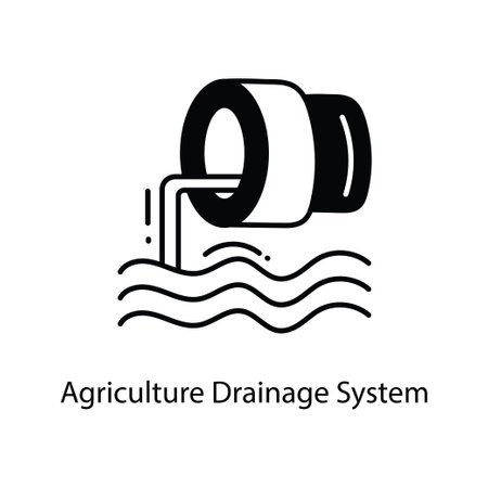 Agriculture Drainage System doodle Icon Design illustration. Agriculture Symbol on White background EPS 10 Fileのイラスト素材