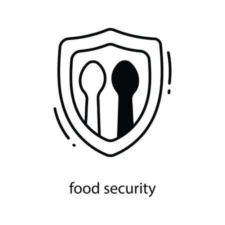 Food Security doodle Icon Design illustration. Agriculture Symbol on White background EPS 10 Fileのイラスト素材