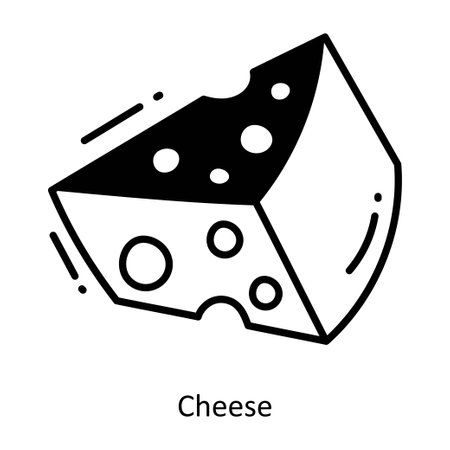 Cheese doodle semi solid icon Icon Design illustration. Food and Drinks Symbol on White background EPS 10 Fileのイラスト素材