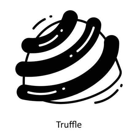 Truffle doodle semi solid icon Icon Design illustration. Food and Drinks Symbol on White background EPS 10 Fileのイラスト素材
