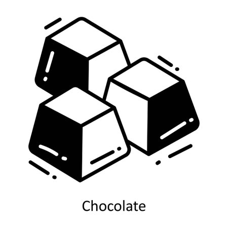 Chocolate doodle semi solid icon Icon Design illustration. Food and Drinks Symbol on White background EPS 10 Fileのイラスト素材
