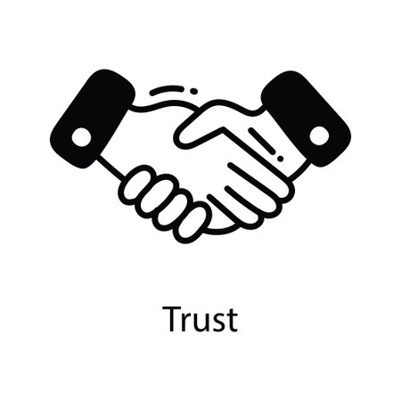 Trust doodle semi solid icon Icon Design illustration. Marketing Symbol on White background EPS 10 Fileのイラスト素材