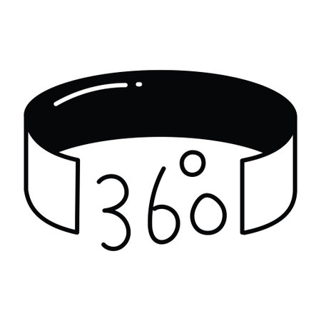 360 Angle doodle semi solid icon Icon Design illustration. Science and Technology Symbol on White background EPS 10 Fileのイラスト素材