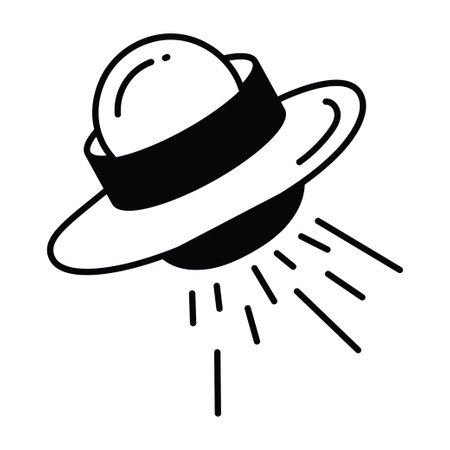 Ufo doodle semi solid icon Icon Design illustration. Science and Technology Symbol on White background EPS 10 Fileのイラスト素材