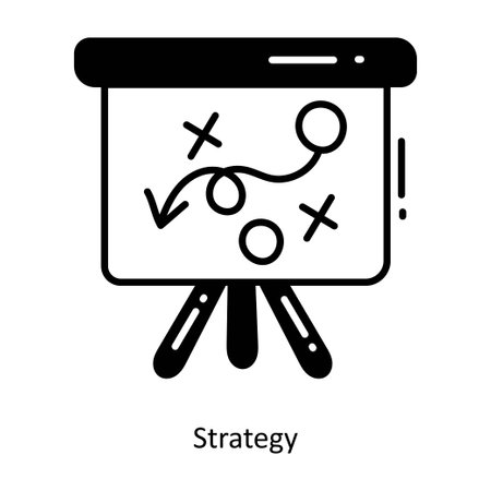 Strategy doodle semi solid icon Icon Design illustration. Startup Symbol on White background EPS 10 Fileのイラスト素材