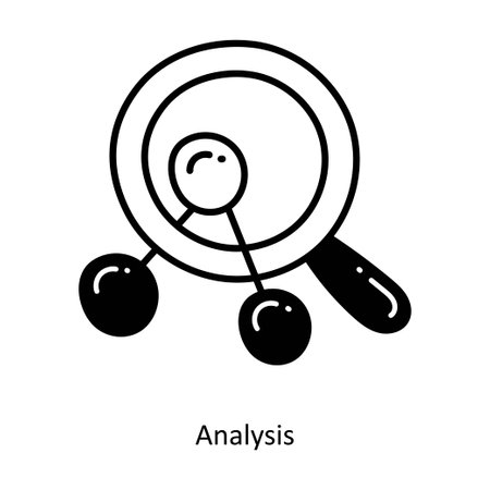 Analysis doodle semi solid icon Icon Design illustration. Startup Symbol on White background EPS 10 Fileのイラスト素材