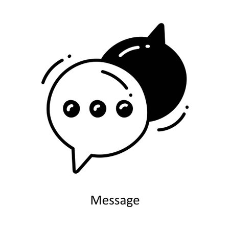 Message doodle semi solid icon Icon Design illustration. Startup Symbol on White background EPS 10 Fileのイラスト素材