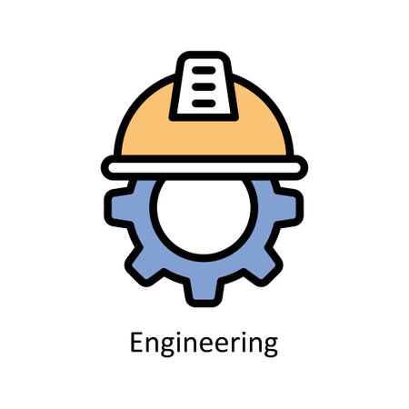 Engineering vector filled outline Icon Design illustration. Business And Management Symbol on White background EPS 10 Fileのイラスト素材