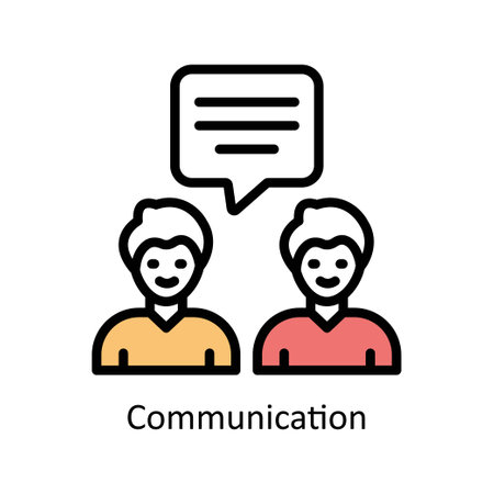 Communication vector Filled outline Icon Design illustration. Business And Management Symbol on White background EPS 10 Fileのイラスト素材