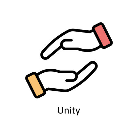 Unity vector Filled outline Icon Design illustration. Business And Management Symbol on White background EPS 10 Fileのイラスト素材