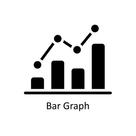 Bar Graph vector  Solid  Icon Design illustration. Business And Management Symbol on White background EPS 10 Fileのイラスト素材