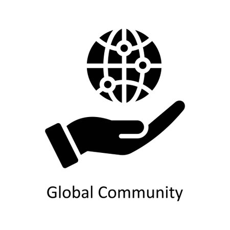 Global Community vector  Solid  Icon Design illustration. Business And Management Symbol on White background EPS 10 Fileのイラスト素材