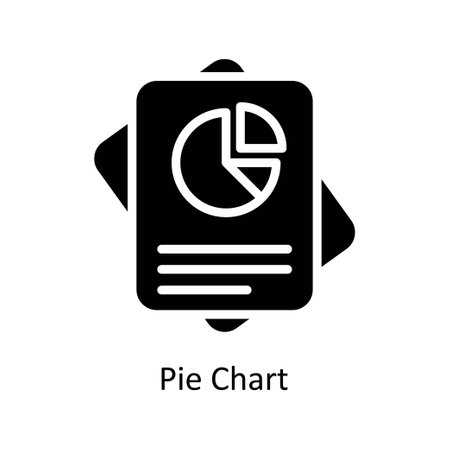 Pie Chart vector  Solid  Icon Design illustration. Business And Management Symbol on White background EPS 10 Fileのイラスト素材