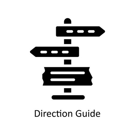 Direction Guide vector  Solid  Icon Design illustration. Business And Management Symbol on White background EPS 10 Fileのイラスト素材