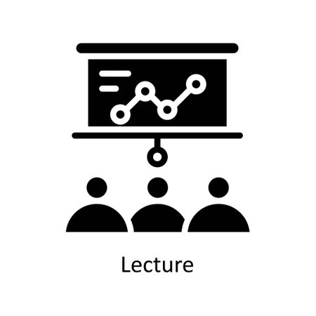 Lecture vector  Solid  Icon Design illustration. Business And Management Symbol on White background EPS 10 Fileのイラスト素材