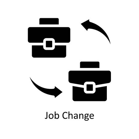 job Change vector  Solid  Icon Design illustration. Business And Management Symbol on White background EPS 10 Fileのイラスト素材