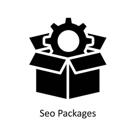 SEO Packages vector  Solid  Icon Design illustration. Business And Management Symbol on White background EPS 10 Fileのイラスト素材