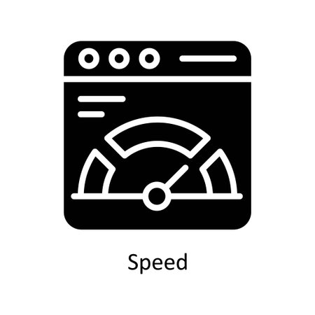 Speed vector  Solid  Icon Design illustration. Business And Management Symbol on White background EPS 10 Fileのイラスト素材