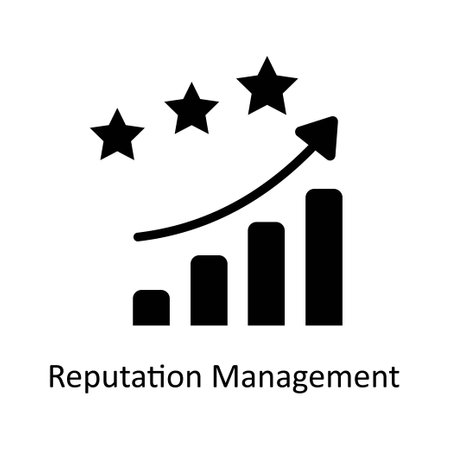Reputation Management vector  Solid  Icon Design illustration. Business And Management Symbol on White background EPS 10 Fileのイラスト素材