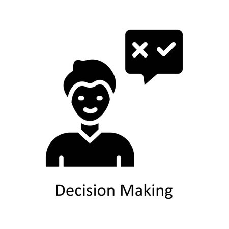 Decision Making vector  Solid  Icon Design illustration. Business And Management Symbol on White background EPS 10 Fileのイラスト素材