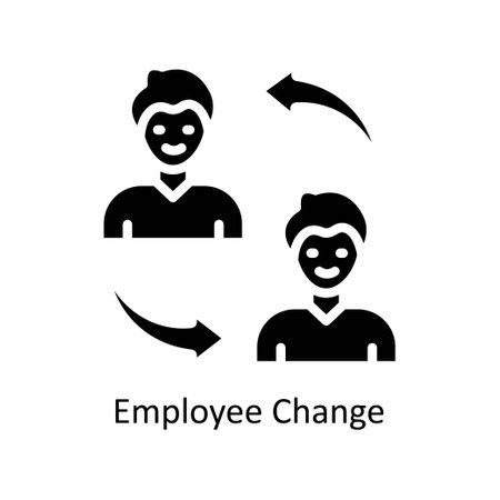 Employee Change vector  Solid  Icon Design illustration. Business And Management Symbol on White background EPS 10 Fileのイラスト素材