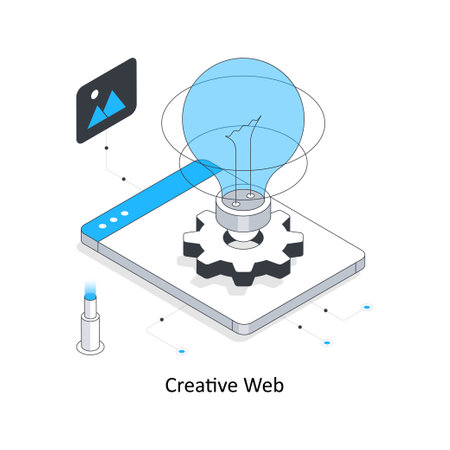 Creative Web isometric stock illustration. EPS Fileのイラスト素材