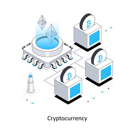 Cryptocurrency isometric stock illustration. EPS Fileのイラスト素材