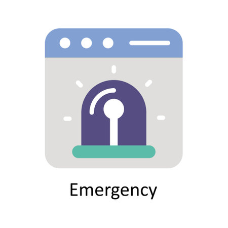 Emergency Vector  Flat icon Style illustration. EPS 10 Fileのイラスト素材