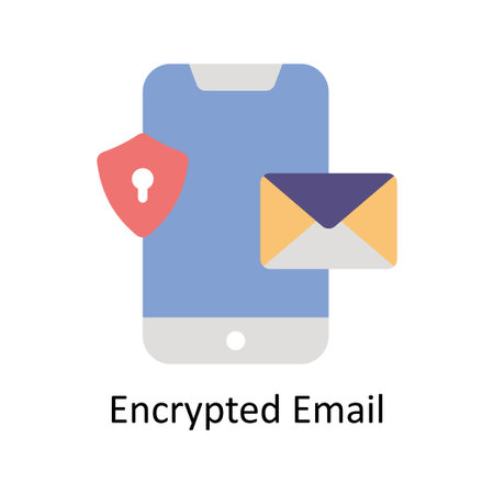 Encrypted Email  Vector  Flat icon Style illustration. EPS 10 Fileのイラスト素材