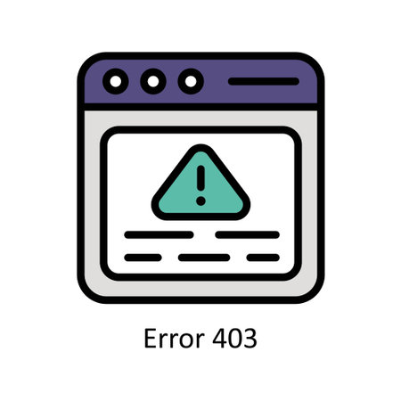 Error 403  vector Filled outline icon style illustration. EPS 10 File